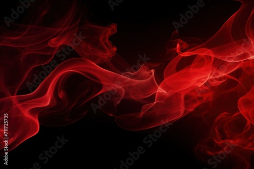 Empty dark background with red smoke