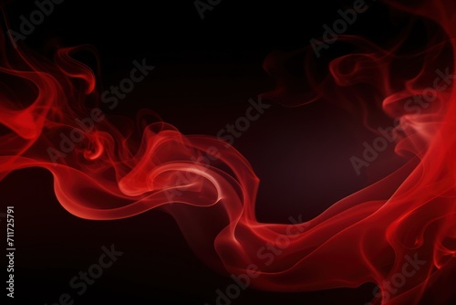 Empty dark background with red smoke