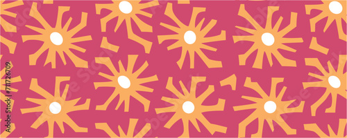 Stylish simple abstract texture. Vector illustration. Dots painting. Hand Drawn Irregular Floral Seamless Vector Pattern. Seamless pattern. Colorful background with doodle nature forms.