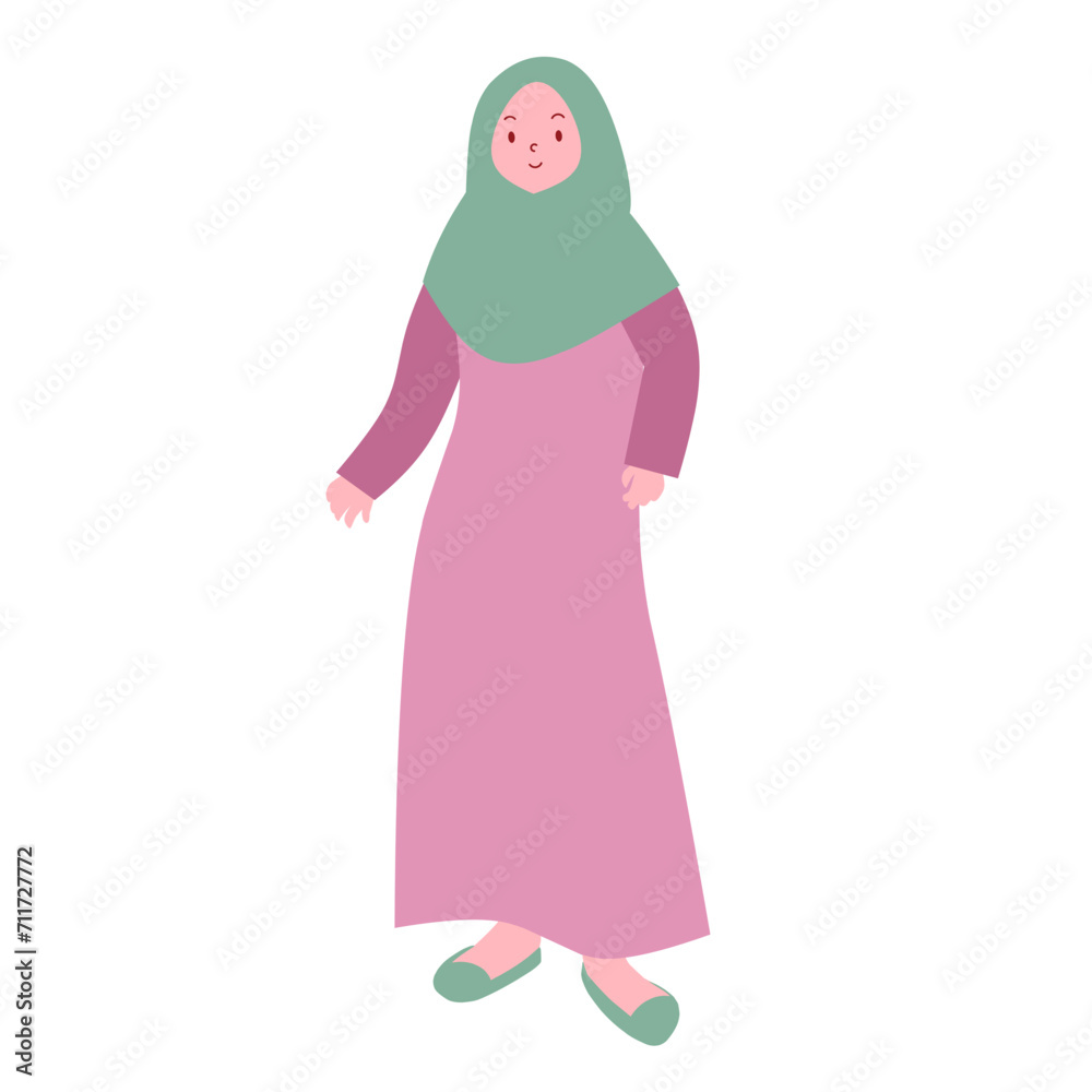 illustration of a pink girl illustration of a pink girl