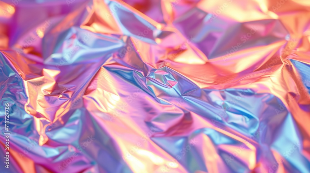 Fototapeta premium Blurred abstract Modern pastel colored holographic background in 80s style.