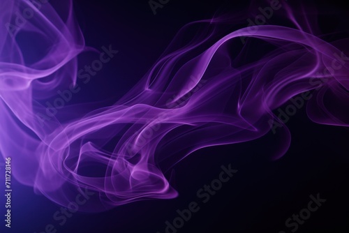 Empty dark background with violet smoke