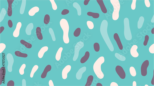 Bare foot imprint seamless pattern. Seamless for print and baby decor. Abstract background with natural shapes. Elegant sandals and abstract flowers tropical backdrop. Eps 10 vector.