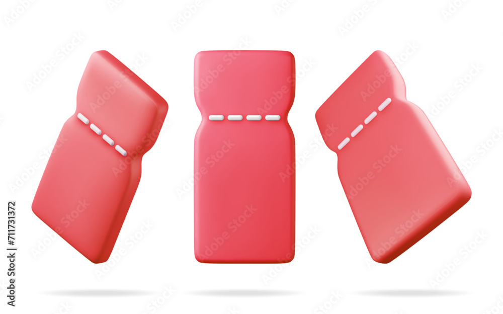 3d Set of Coupon with Empty Space Isolated 3d Set of Coupon with Empty Space Isolated