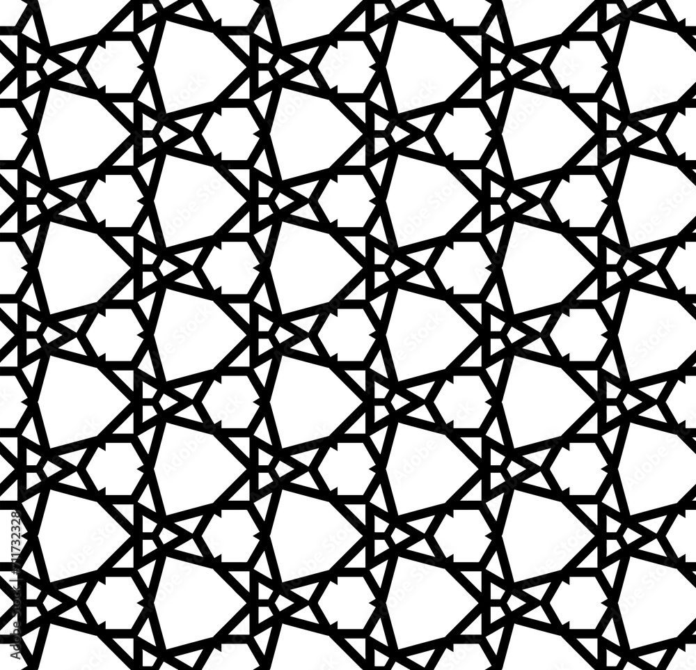 Fototapeta premium Black seamless abstract pattern. Overlay for background and backdrop. Ornamental design. PNG graphic illustration with transparent background.