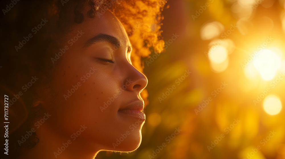 Fototapeta premium a woman meditating
