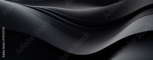 Graphic design background with modern soft curvy waves background design with light black  dim black  and dark black color