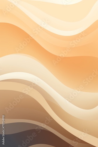 Graphic design background with modern soft curvy waves background design with light tan, dim tan, and dark tan color