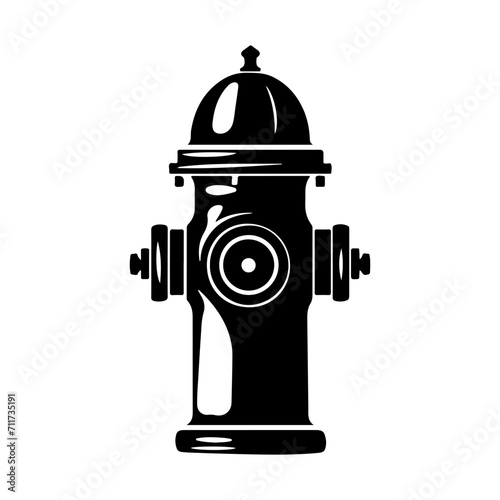 fire hydrant icon illustration, fire hydrant black silhouette logo svg vector
