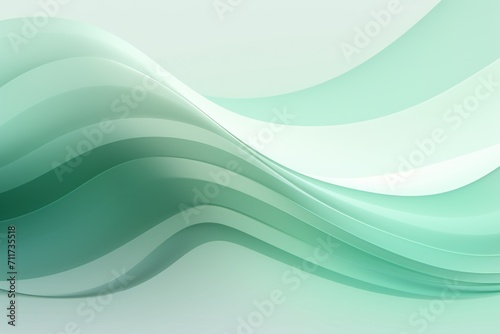 Graphic design background with modern soft curvy waves background design with light mint, dim mint, and dark mint color