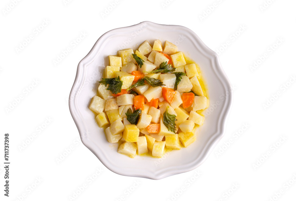 Turkish olive oil foods; celery (Turkish name; Zeytinyagli kereviz) Turkish olive oil foods; celery (Turkish name; Zeytinyagli kereviz)