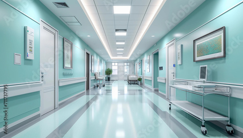 Empty hospital corridor © imagineRbc