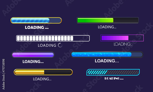Loading progress bar icons for web interface
 photo