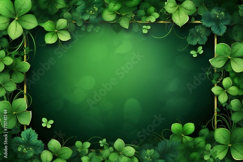 Empty Saint Patrick's Day frame design Generative Ai