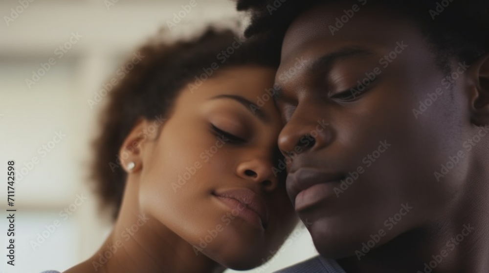 Obraz premium A Couple sharing a loving hug at home