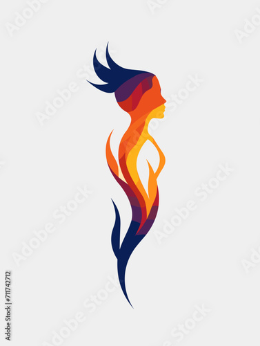 woman in fire