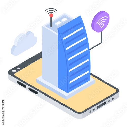 5g internet connection, isometric style icon 