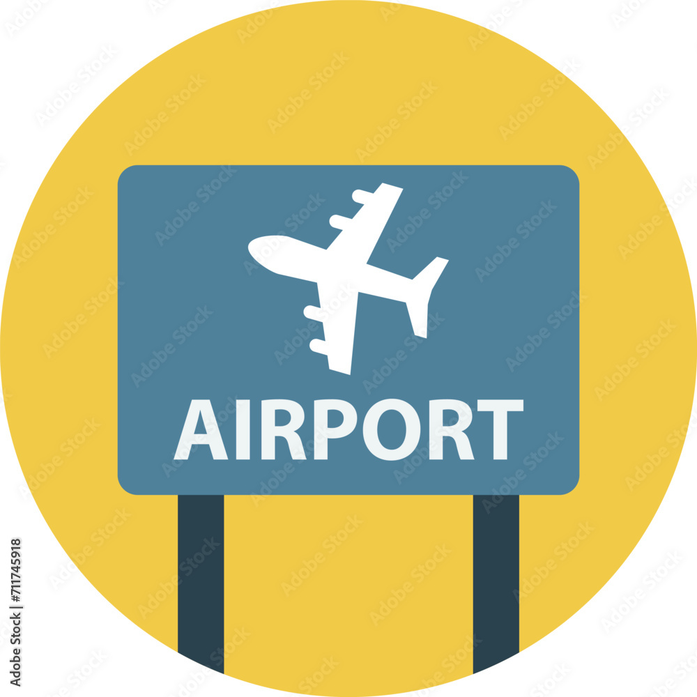 Fototapeta premium airport icon. hotel icon vector png. beach icon png. tourist place vector icon. tourism, vacationist, globetrotting, hostel, visitor, traverse, travel icon png.