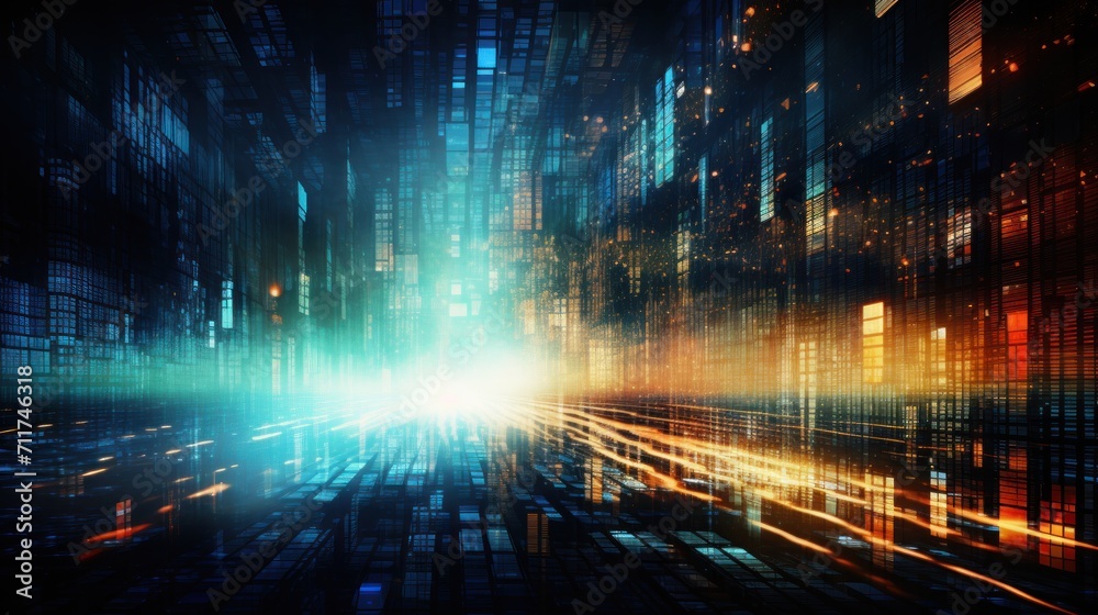 Obraz premium Transferring data in a digital world abstract background