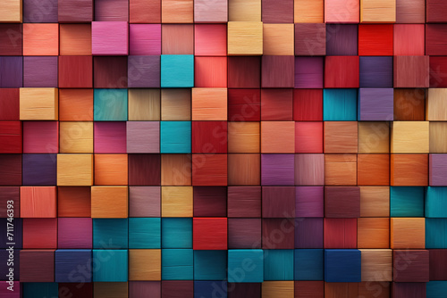 colorful wooden blocks background 