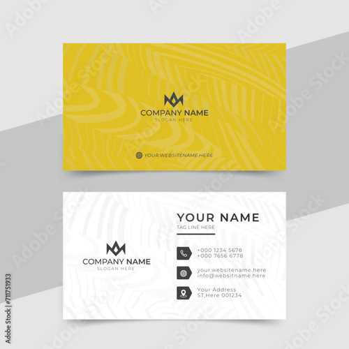 Stylish yellow Corporate Identity Card Template