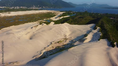 Dunas da Praia da Joaquina e Lagoa da Conceicao, Florianopolis, Brasil  photo