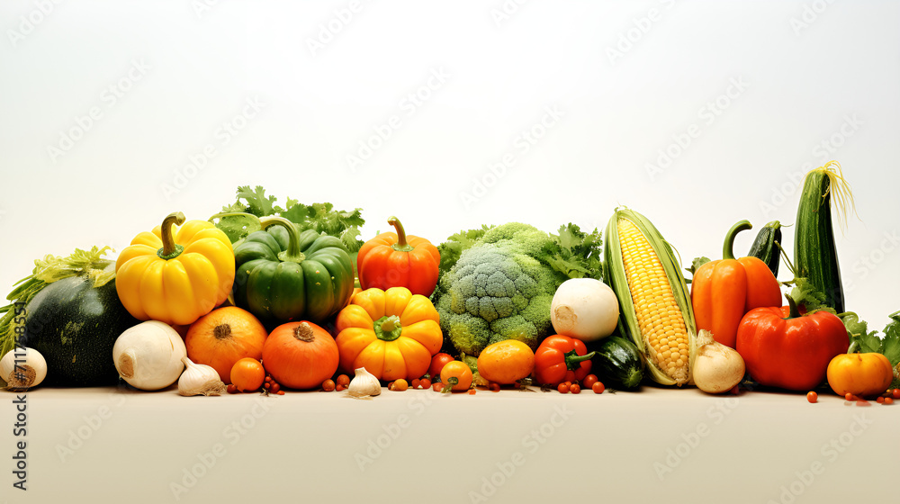 Fresh and vibrant vegetables arranged neatly against a white background,Vegetables,Assortment of vegetables
Fresh and vibrant vegetables arranged neatly against a white background,Vegetables,Assortment of vegetables
