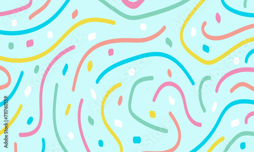 Abstract colorful hand drawn pattern background