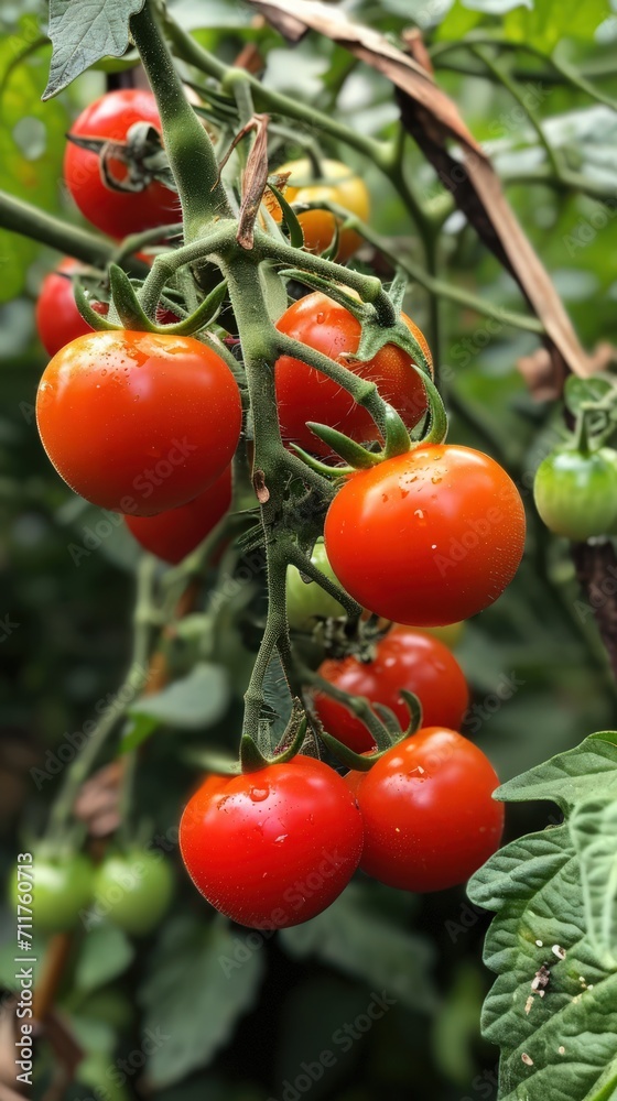 tomatoes on a bush - ai-generiert