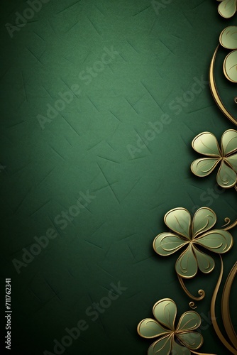 Saint Patrick's Day background with empty copy space Generative Ai