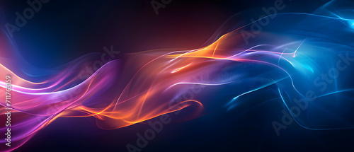 Vibrant bursts of light dance within a dark void, creating a mesmerizing abstract masterpiece of color and fractal art