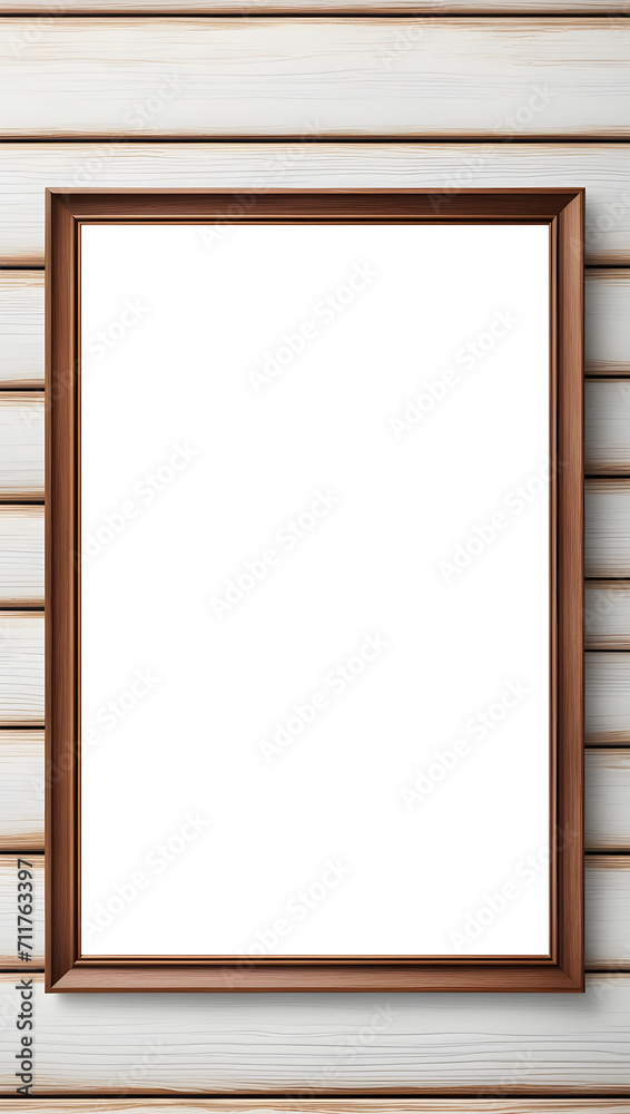 wooden frame. Generate AI. wooden frame. Generate AI.