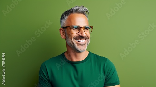 attractive and middle aged man in portrait