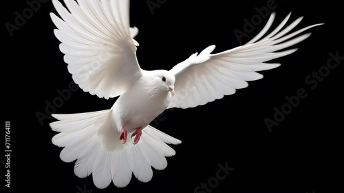 a white dove flying in the sky © ion