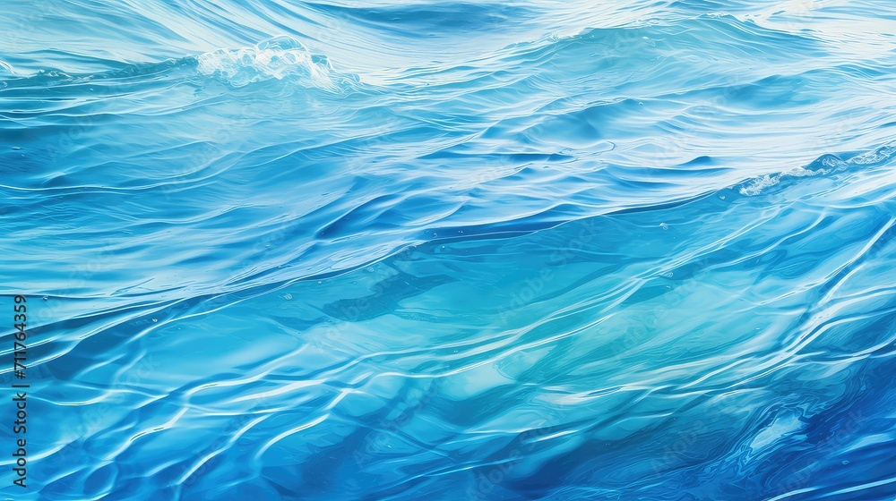 water abstract ocean background illustration waves sea, blue texture, motion calm water abstract ocean background