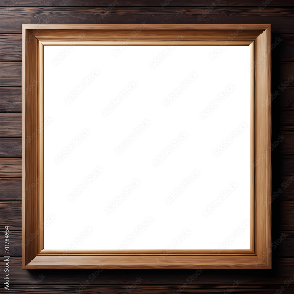 wooden frame. Generate AI. wooden frame. Generate AI.