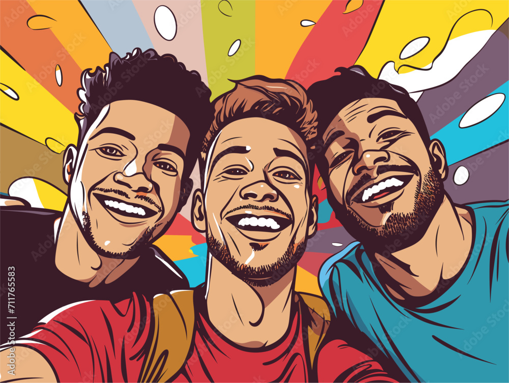 friends happy selfie friends happy selfie