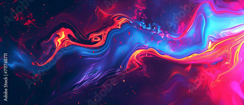Vibrant hues dance in mesmerizing patterns, forming a dynamic canvas of abstract beauty in this fractal art masterpiece