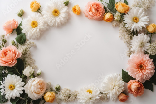 circle shaped wreath of flowers 