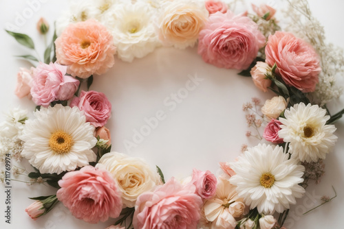 circle shaped wreath of flowers  © Magic Art