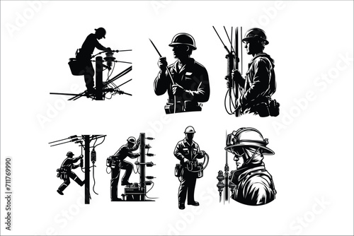 Lineman Legends: Intricate Graphics Bundle for Electric Artistry
