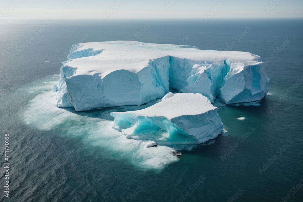 iceberg and coast landscape background	