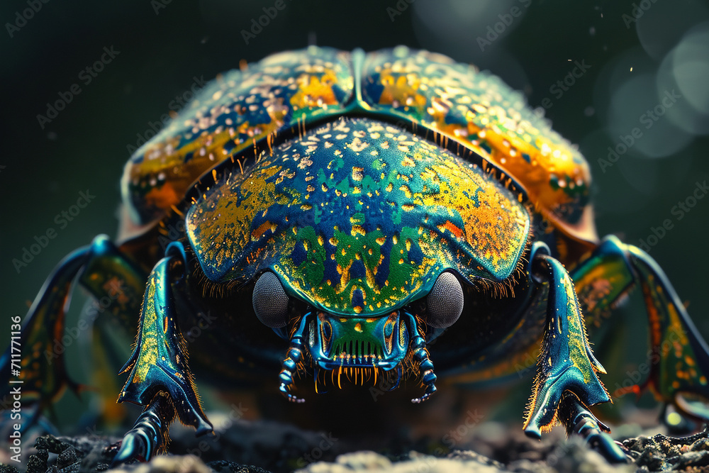 3d science fiction nature beetle portrait 3d science fiction nature beetle portrait