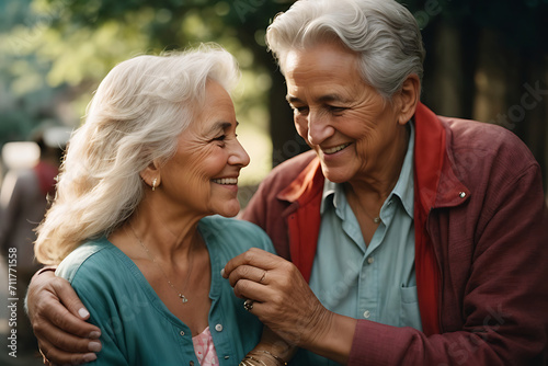 Family Bonds:
Interweaving through the generations are subtle touches of familial connection - a hand on a shoulder, a shared smile. This emphasizes the importance of family bonds that transcend age.