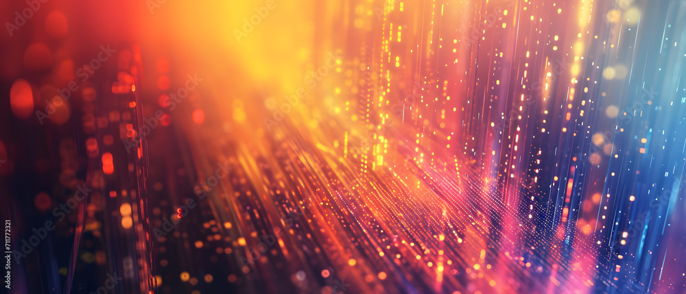 Vibrant hues burst forth from the amber light, creating an abstract display reminiscent of colorful fireworks Vibrant hues burst forth from the amber light, creating an abstract display reminiscent of colorful fireworks