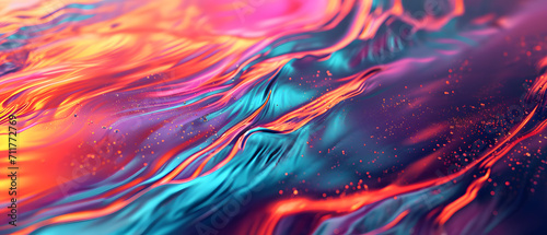 Vibrant swirls of abstract fluidity dance upon a fractal canvas, bursting with vivid colors and evoking a sense of wonder and creativity