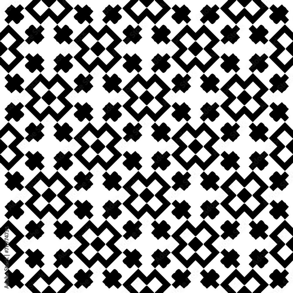 Abstract black figures on a whire background. Seamless texture for fashion, textile design, on wall paper, wrapping paper, fabrics and home decor. Simple repeat pattern. Abstract black figures on a whire background. Seamless texture for fashion, textile design, on wall paper, wrapping paper, fabrics and home decor. Simple repeat pattern.