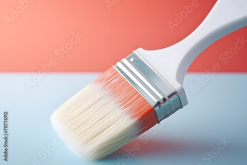 a close up of a paint brush photo