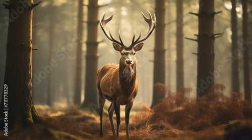 a deer in the woods