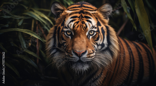 a tiger looking at the camera © ion
